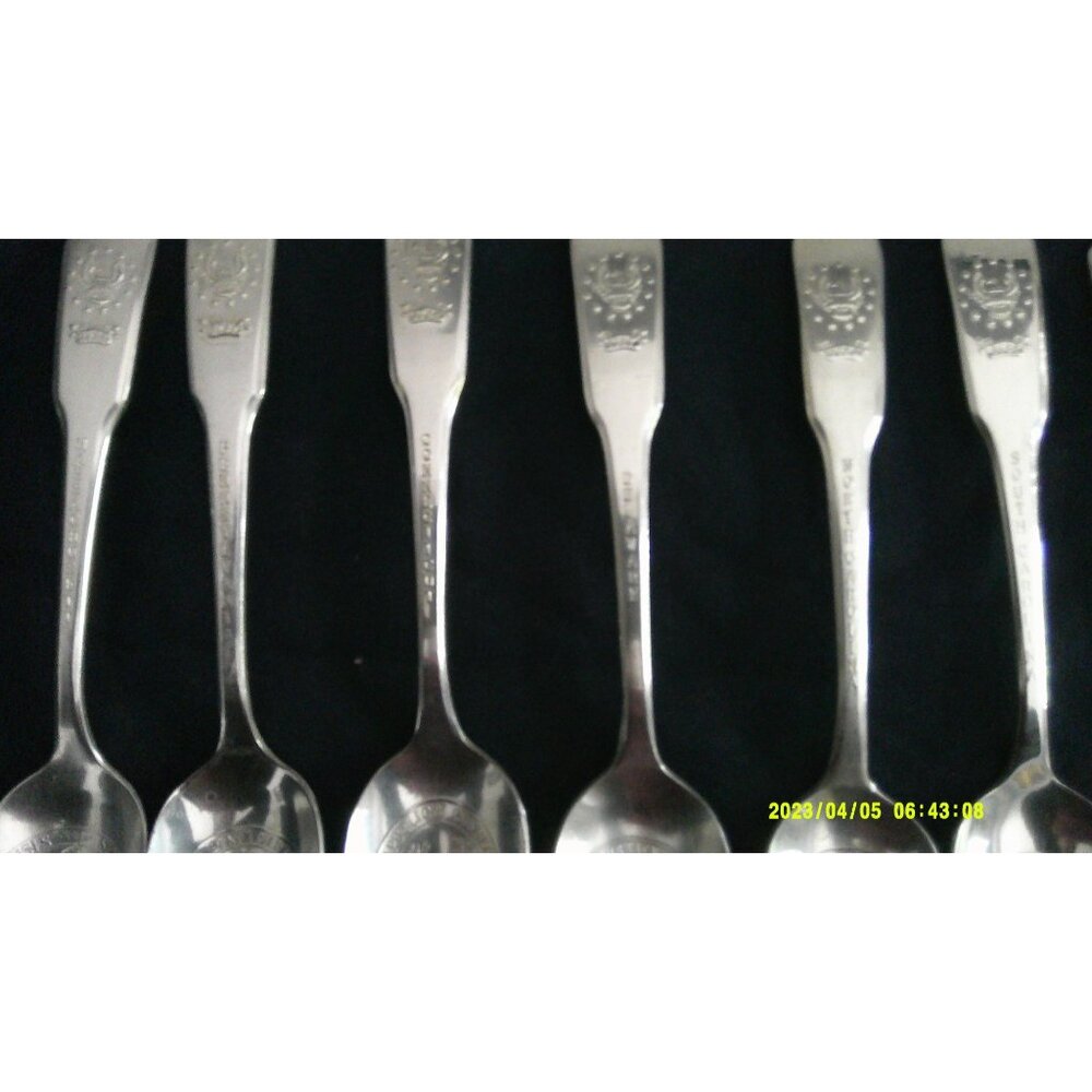 International Silver Co Bicentennial 13 Original Colonies Spoon Collection A300